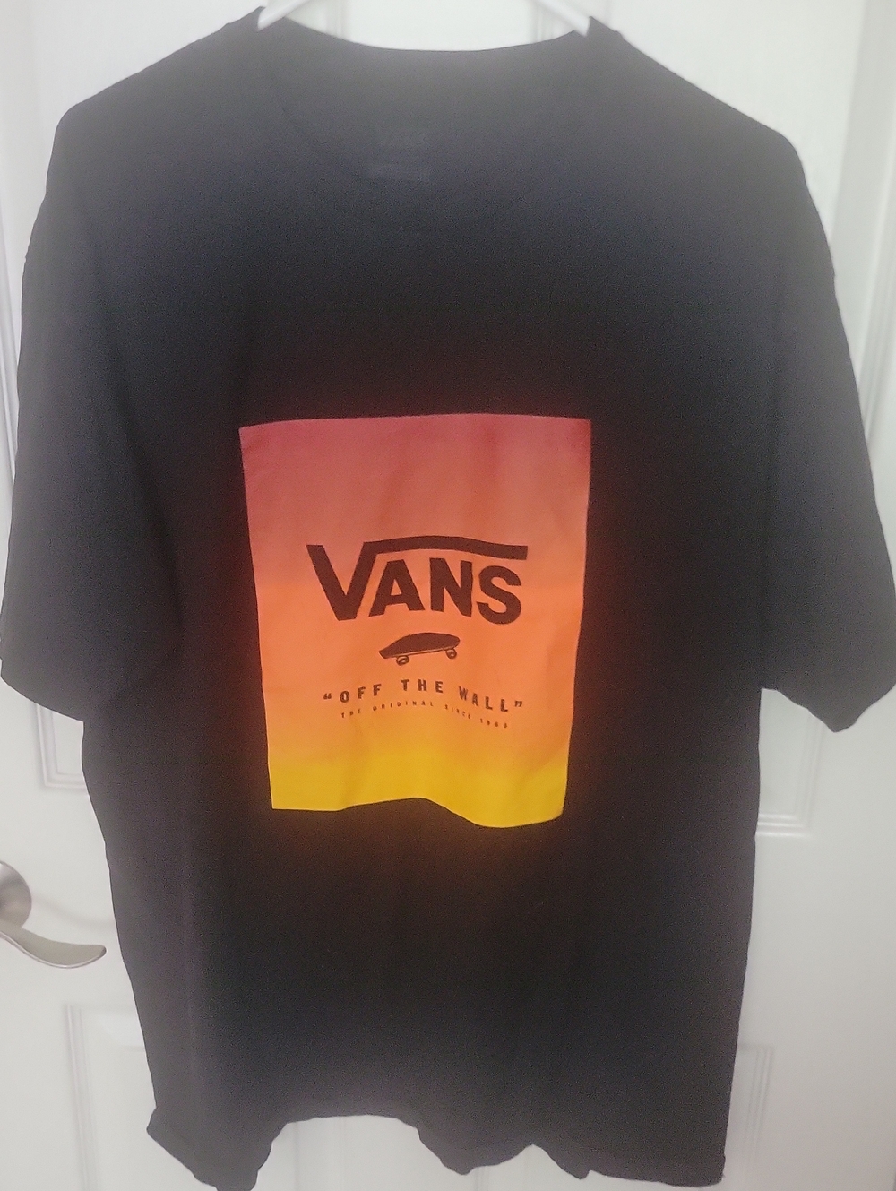 Vans Black T-Shirt with Sunset Gradient Logo